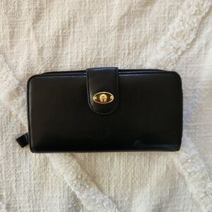 Etienne Aigner Black Leather Wallet